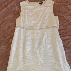 White The Limited Dress w/ Gold and Fringe Detail